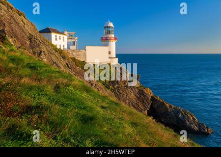 Wicklow Head Lighthouse, County Wicklow, Irlanda Foto Stock