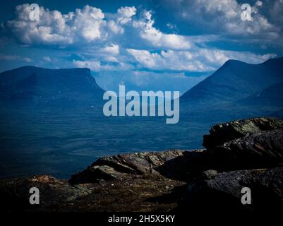 Splendida porta Lapponia dal sentiero del Re in Svezia Foto Stock