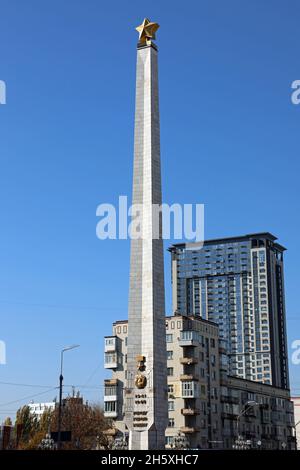 Monumento alla vittoria a Kiev Foto Stock