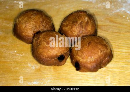 Berliner fatto in casa (ciambella) Foto Stock