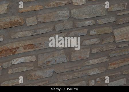 pareti rustiche e invecchiate, pareti esterne Foto Stock