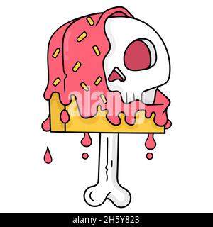 gelato al cranio in halloween Illustrazione Vettoriale