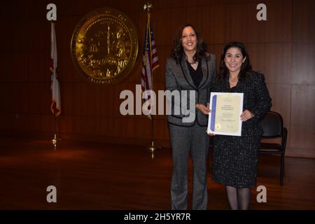 Kamala Harris ca. 17 ottobre 2016 Foto Stock