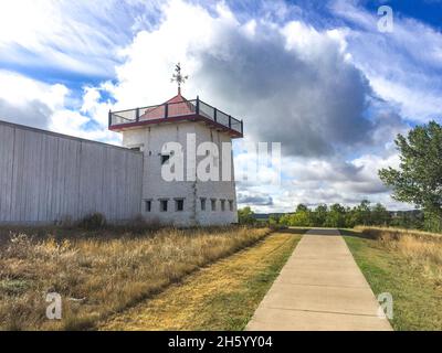 Fort Union Trading Post National Historic Site nel Montana e nel North Dakota Foto Stock