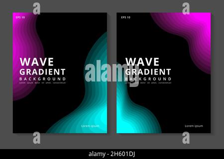 Sfondo viola blu onda sfocata Illustrazione Vettoriale