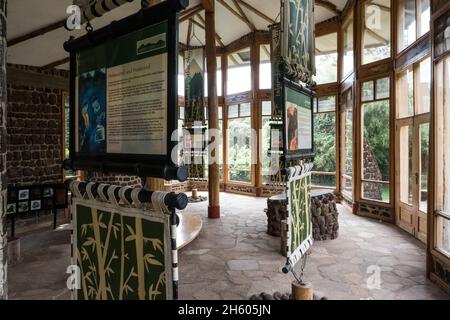 Settembre 2017. Il centro visitatori del Parco Nazionale di Mgahinga Gorilla. Parco Nazionale di Mgahinga Gorilla, Uganda Foto Stock