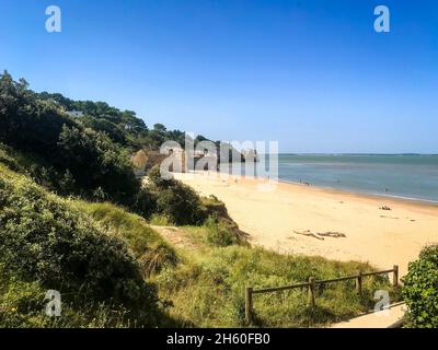 Spiaggia e scogliere di Saint Georges De Didonne, Francia Foto Stock