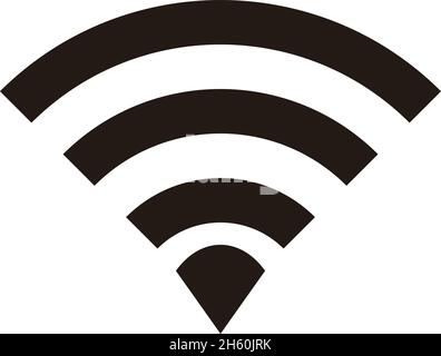 Una semplice icona per il Wi-Fi può essere utile ovunque. Questo non è limitato al web. Illustrazione Vettoriale