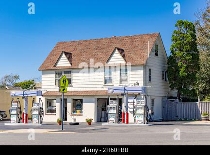 Montauk Fuels distributore di benzina a Montauk, NY Foto Stock