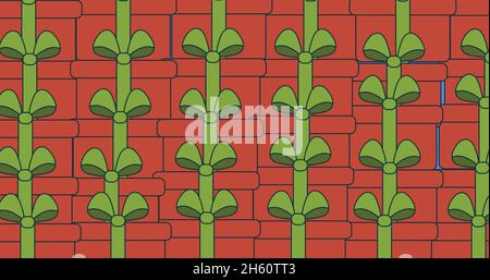 Immagine di regali su neve caduta a natale Foto Stock