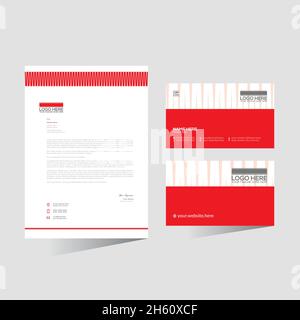 carta intestata vettoriale e biglietto da visita Illustrazione Vettoriale