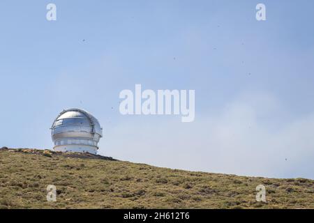 Gran Telescopio Canarias, Osservatorio Roque de los Muchachos (ORM) a la Palma, Isole Canarie, Spagna. Foto Stock