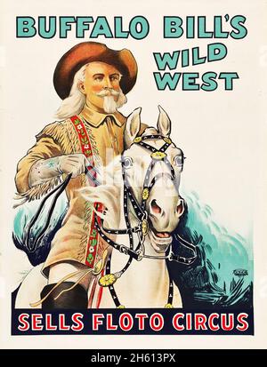 Buffalo Bill's Wild West e vende Floto Circus (Circus Poster, 1926) Foto Stock