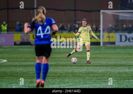 Koege, Danimarca. 10 novembre 2021. Simone Boye (20) di Arsenal visto nella partita UEFA Women’s Champions League tra HB Koege e Arsenal allo Sport Stadion di Koege. (Photo credit: Gonzales Photo - Robert Hendel). Foto Stock