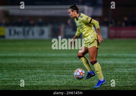 Koege, Danimarca. 10 novembre 2021. Caitlin Foord (19) di Arsenal visto nella partita UEFA Women’s Champions League tra HB Koege e Arsenal allo Stadion Sport di Koege. (Photo credit: Gonzales Photo - Robert Hendel). Foto Stock