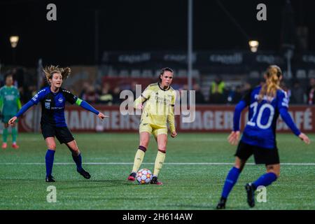 Koege, Danimarca. 10 novembre 2021. Simone Boye (20) di Arsenal visto nella partita UEFA Women’s Champions League tra HB Koege e Arsenal allo Sport Stadion di Koege. (Photo credit: Gonzales Photo - Robert Hendel). Foto Stock