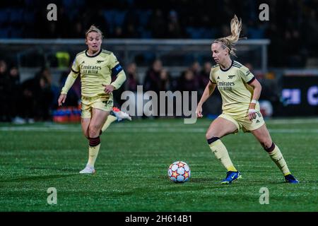 Koege, Danimarca. 10 novembre 2021. Bethany Mead (9) dell'Arsenal visto nella partita UEFA Women's Champions League tra HB Koege e Arsenal allo Stadion Sport di Koege. (Photo credit: Gonzales Photo - Robert Hendel). Foto Stock