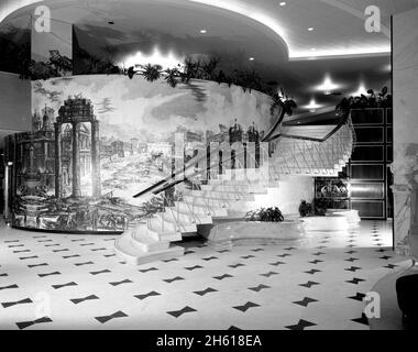 Fontainebleau Hotel, Miami Beach, Florida; 1955 Foto Stock