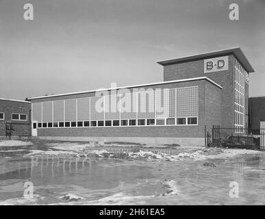 Becton Dickinson & Co., Rutherford, New Jersey; 1951 Foto Stock