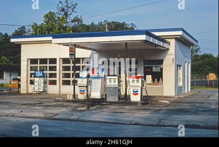 Stazione di Chevron, Kingsland, Georgia; ca. 1979. Foto Stock