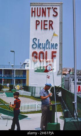 Hunt's Pier, Wildwood, New Jersey; ca. 1978. Foto Stock