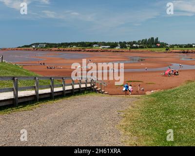 'down east', spiaggia al lloyd inman memorial park, canada, canoa, tempo libero, prince edward island, ricreazione, acqua Foto Stock