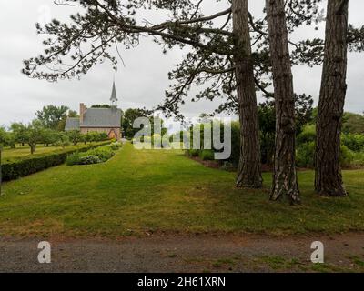 canada,chiesa a grand-pré,sito storico,storia,memoriale della deportazione acadiana,nessuna foto release necessaria per la promozione turistica,nuova scozia,parchi canada Foto Stock