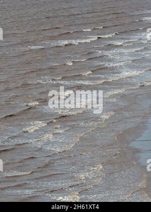 baia di fundy, canada, ebb e flusso, rocce di hopewell, nuovo brunswick, bacino di marea, onde di marea, acqua, la marea più alta del mondo, energia Foto Stock