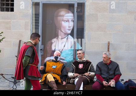 Italia, Sansepolcro (Arezzo), 12 settembre 2021 : Palio di Crossbow (Palio della balestra). Si tratta di un evento storico che si è tenuto continuamente s. Foto Stock