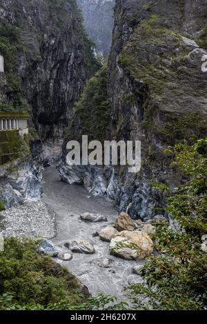 formazioni rocciose nel parco nazionale della gola di taroko Foto Stock