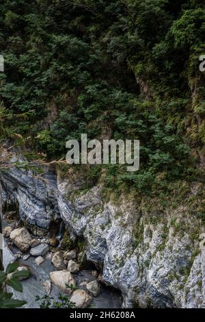 formazioni rocciose nel parco nazionale della gola di taroko Foto Stock