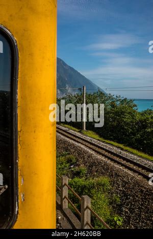 giro in treno su badu e le scogliere a est fino a keelung Foto Stock