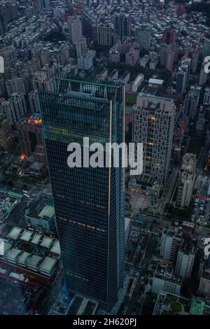 taipei 101 tower, la piattaforma di osservazione più alta dell'asia Foto Stock