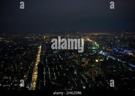 taipei 101 tower, la piattaforma di osservazione più alta dell'asia Foto Stock