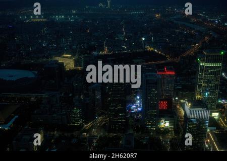 taipei 101 tower, la piattaforma di osservazione più alta dell'asia Foto Stock