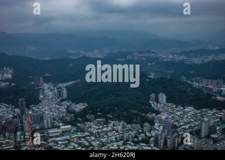 taipei 101 tower, la piattaforma di osservazione più alta dell'asia Foto Stock