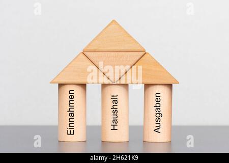 entrate e spese in saldo Foto Stock