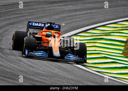 San Paolo, Brasile. 12 novembre 2021. Daniel Ricciardo (AUS) McLaren MCL35M. Gran Premio del Brasile, venerdì 12 novembre 2021. San Paolo, Brasile. 12.11.2021. Formula 1 World Championship, Rd 19, Gran Premio del Brasile, San Paolo, Brasile, Giorno di qualificazione. Il credito fotografico dovrebbe essere: XPB/Press Association Images. Credit: XPB Images Ltd/Alamy Live News Foto Stock