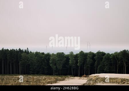 germania,foresta di teutoburg,westerbecker berg,lienen,wind farm Foto Stock