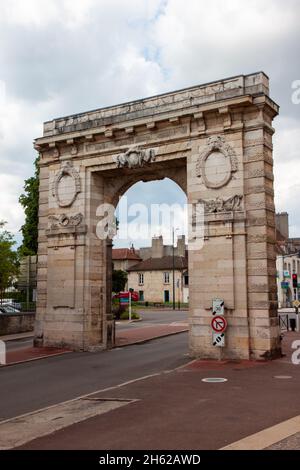 Porte Saint-Nicolas Arch, Beaune, Côte d'Or Foto Stock