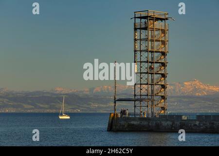 moleturm,friedrichshafen,lago di costanza,baden-wuerttemberg,germania Foto Stock