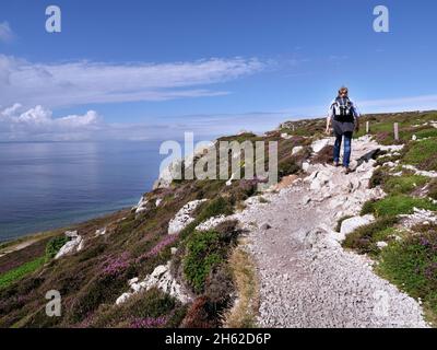 escursioni lungo la costa della penisola di crozon in bretagna Foto Stock