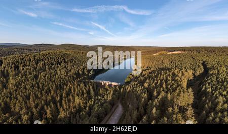 germania,turingia,oberhof,lütschetalsperre,muro diga,foresta,montagne Foto Stock