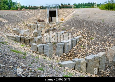 scala di pesce in costruzione per la migrazione delle uova sul lech a nord di landsberg am lech Foto Stock