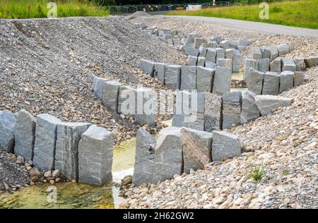 scala di pesce in costruzione per la migrazione delle uova sul lech a nord di landsberg am lech Foto Stock