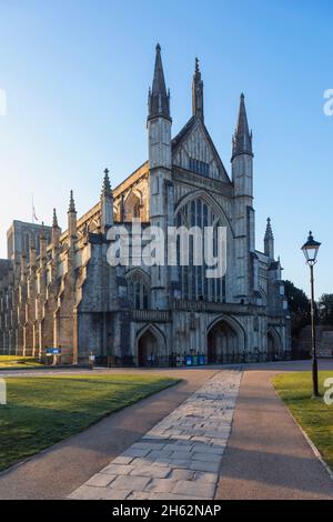 inghilterra, hampshire, winchester, winchester cathedral Foto Stock