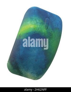 Mouse wireless color acquerello blu verde Illustrazione Vettoriale