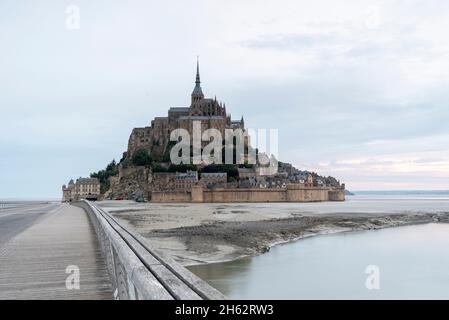 francia, normandia, mont saint michel, patrimonio mondiale dell'unesco Foto Stock