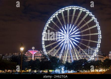 francia,parigi,ile-de-france,ruota panoramica su place de la concorde Foto Stock