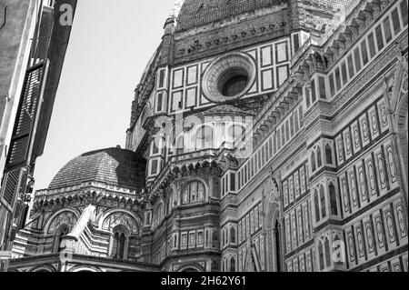 duomo di firenze, formalmente la cattedrale di santa maria del fiore e il campanile di giotto, toscana, italia Foto Stock